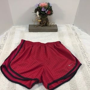 NIKE Women's Dri-Fit  Shorts Pink Medium PolkaDot